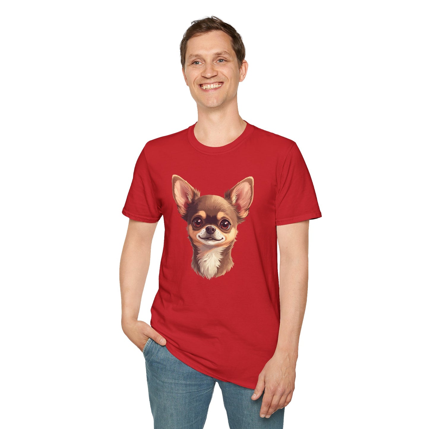 Chihuahua Dog Portrait Shirt – Chihuahua Dog Lover Gift, Cute Dog Mom Tee, Dog Dad Shirt, Pet Breed Apparel
