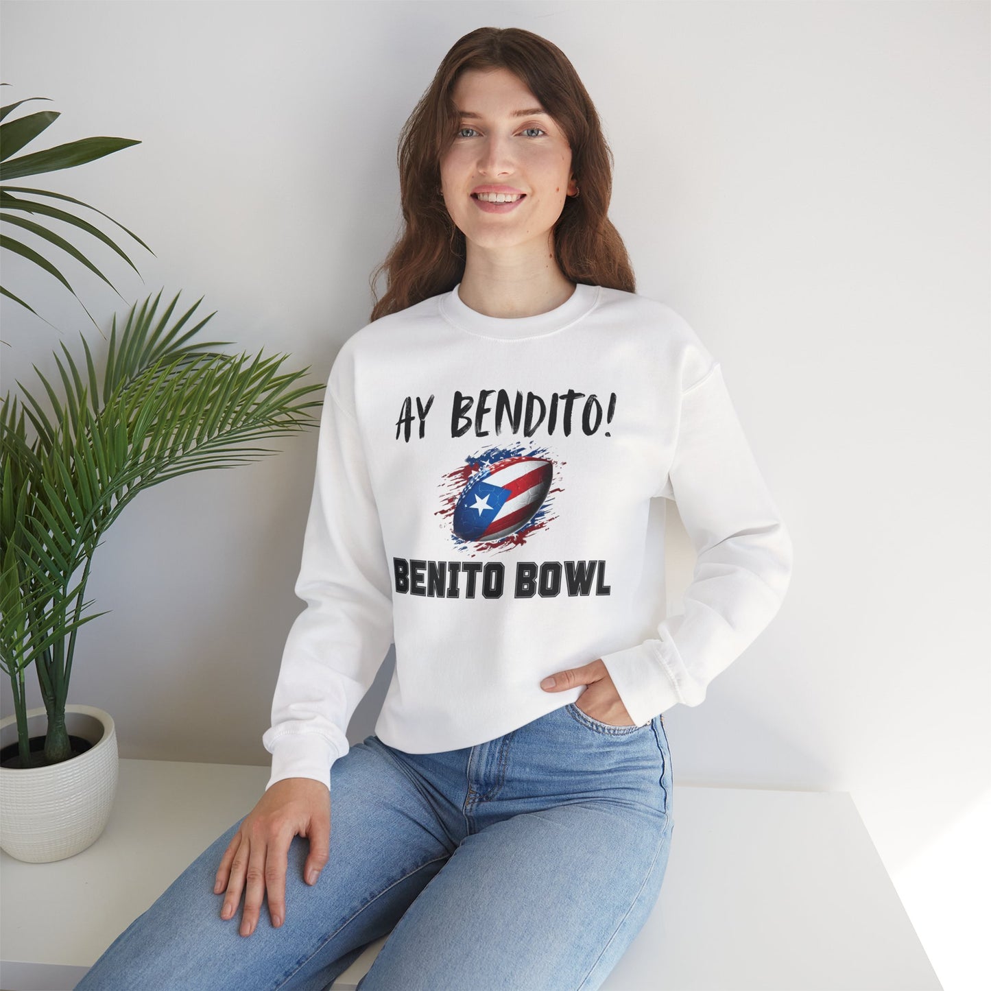 Ay Bendito! Benito Bowl Sweatshirt, Halftime Benito Shirt, Football Fan Gift, Benito Sweatshirt, Puerto Rico Heritage Boriqua Pride Gift