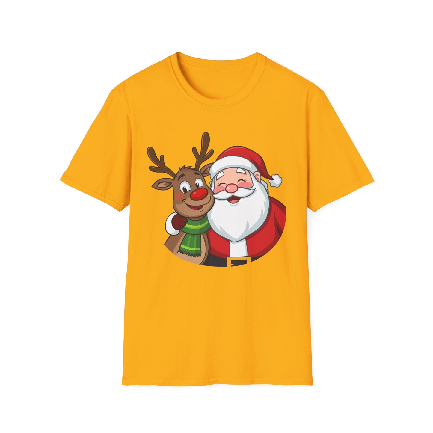 Smiling Santa and Rudolph Shirt, Family Christmas Shirts, Christmas T Shirt, Holiday Shirt, Cute Xmas Shirt for the family, Holiday Gift