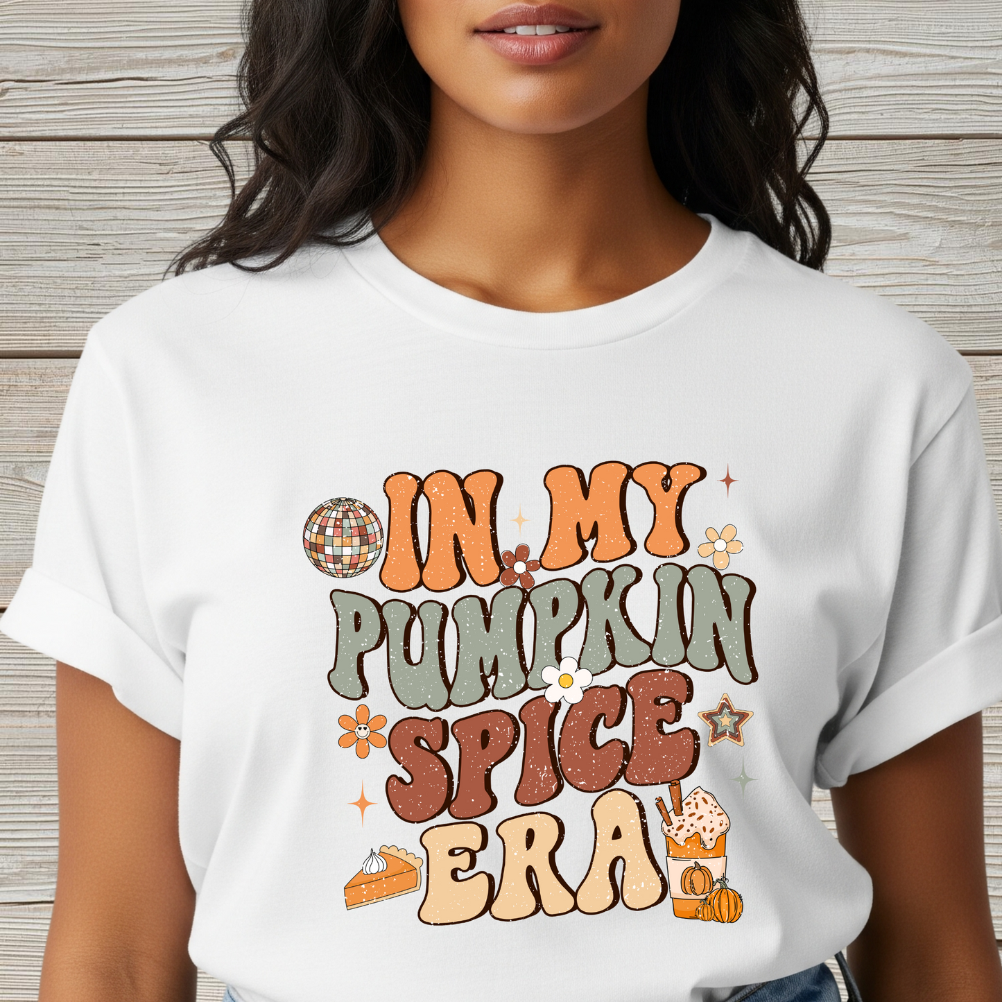 In My Pumpkin Spice Era Fall T-Shirt - Cute Women's Autumn Tee, Thanksgiving Shirt, Pumpkin Thanksgiving Tee, Cozy Fall Tee, Friendsgiving