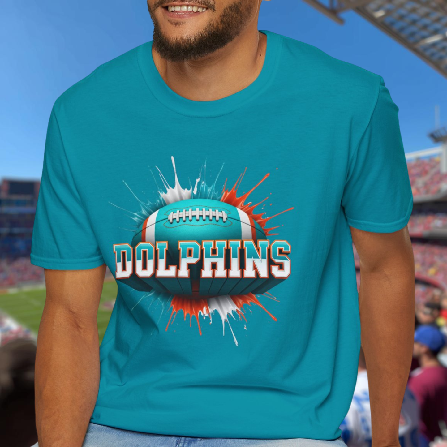 Miami Football Unisex T-Shirt, Miami Team Tee, Football Gift for Miami Fans, Game Day Shirt, Sports Fan Apparel, Football Tee