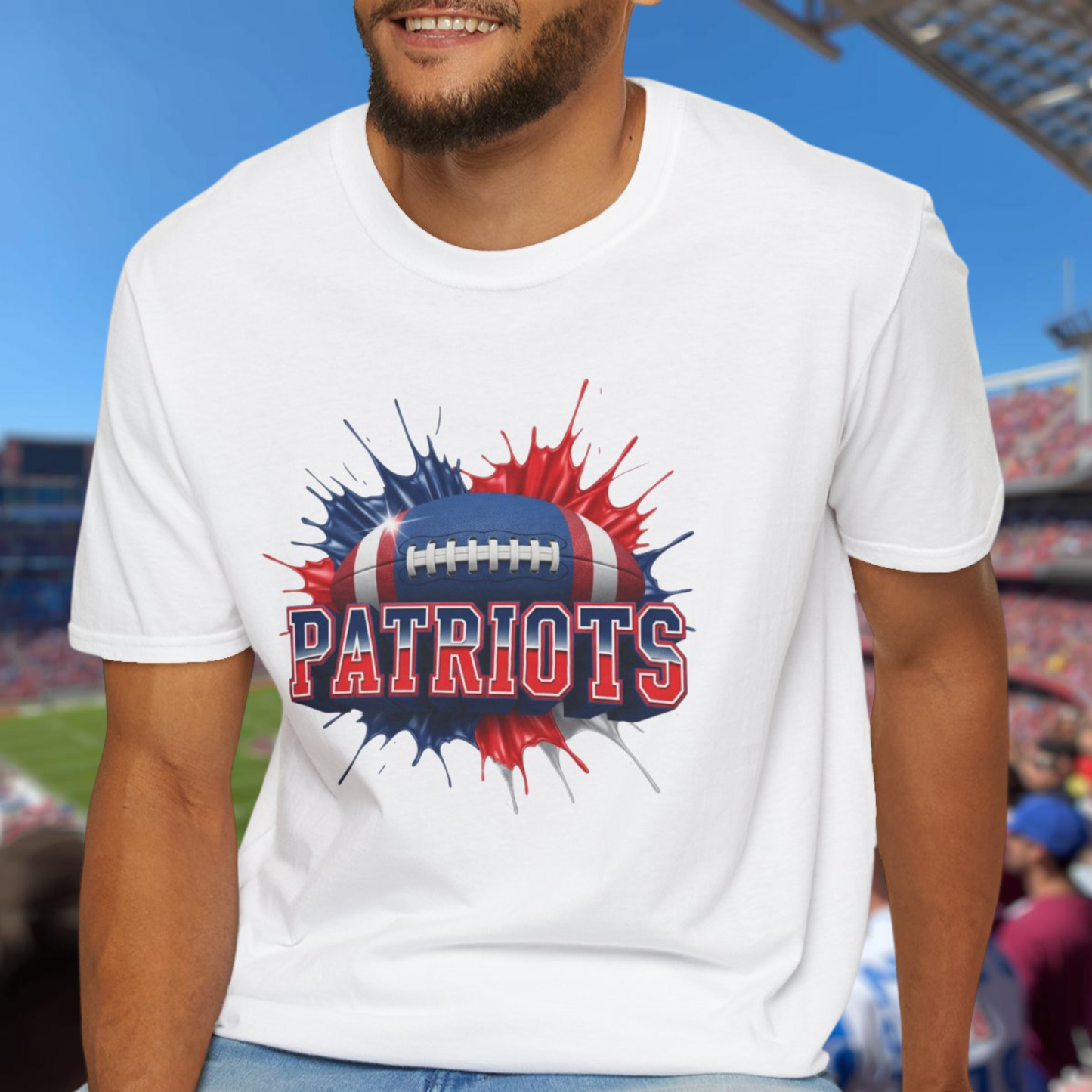 New England Football Unisex T-Shirt, New England Team Tee, Football Gift for New England Fans, Game Day Shirt Sports Fan Football Apparel