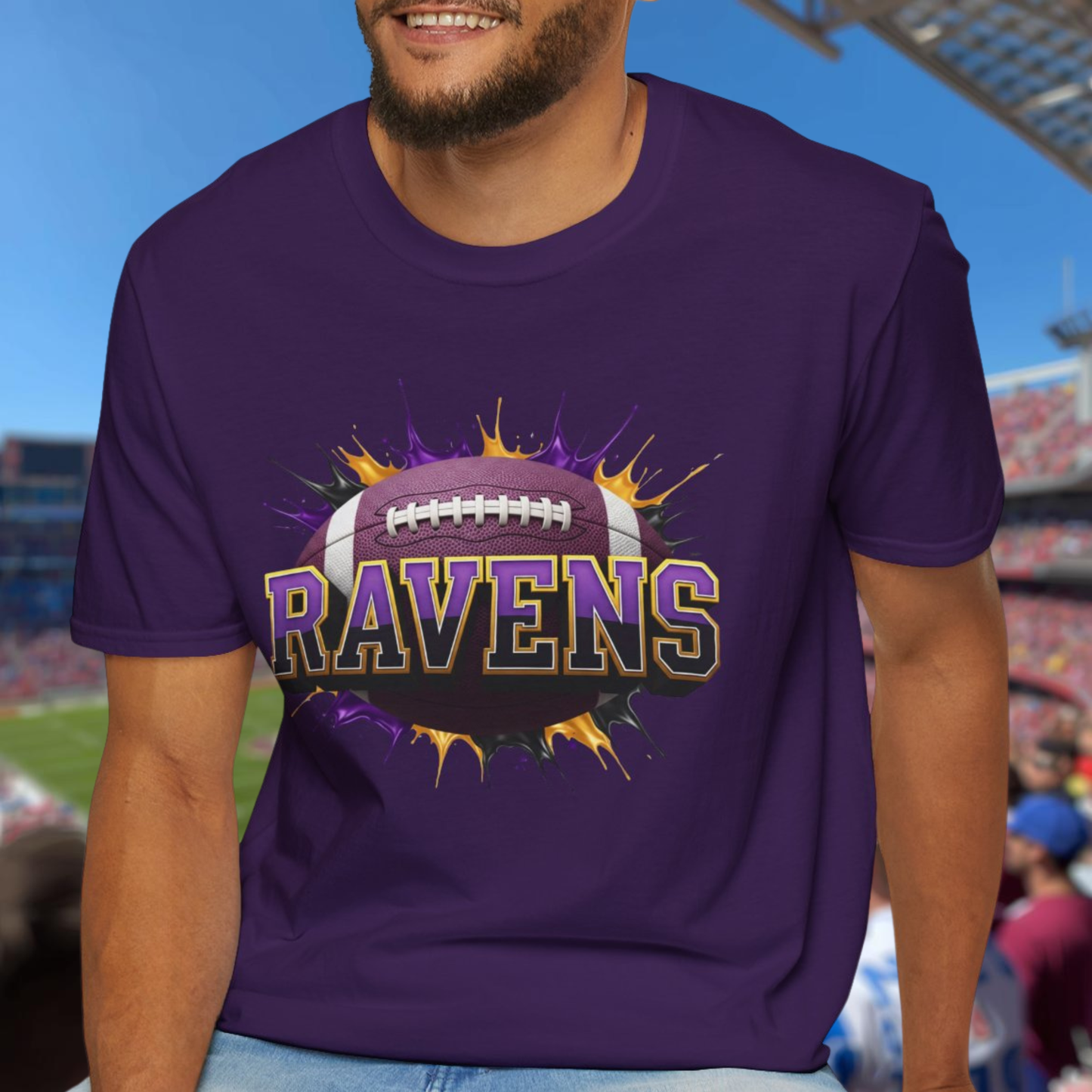 Baltimore Football Unisex T-Shirt, Baltimore Team Tee, Football Gift for Baltimore Fans, Game Day Shirt, Sports Fan Apparel Football Tee
