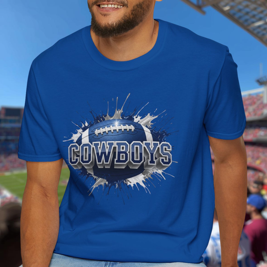 Dallas Football Unisex T-Shirt, Dallas Team Tee, Football Gift for Dallas Fans, Game Day Shirt, Sports Fan Apparel Football Tee