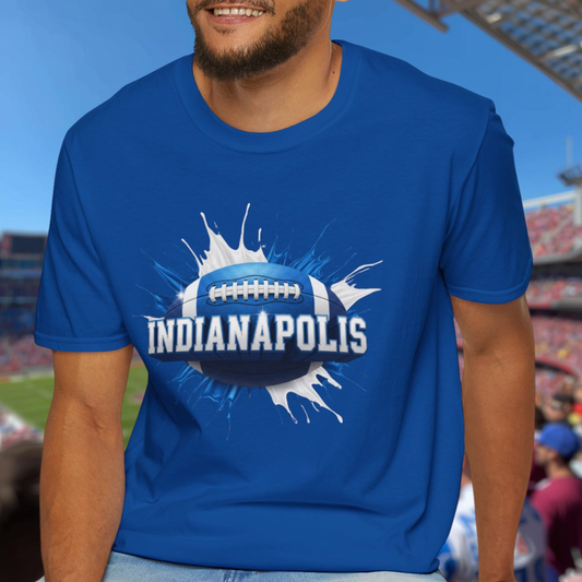 Indianapolis Football Unisex T-Shirt, Indianapolis Team Tee, Football Gift for Indianapolis Fans, Game Day Shirt, Sports Fan Apparel Tee