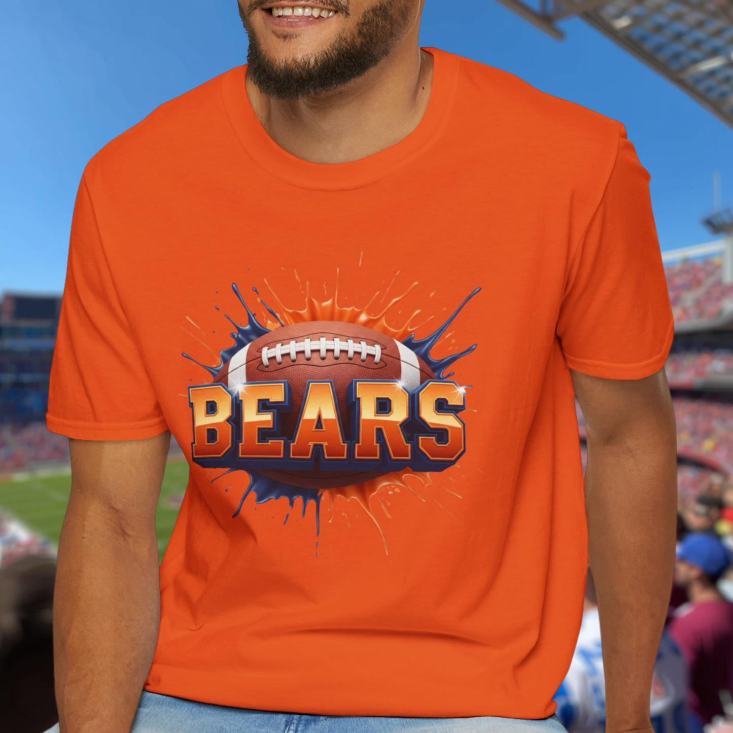 Chicago Football Unisex T-Shirt, Chicago Team Tee, Football Gift for Chicago Fans, Game Day Shirt, Sports Fan Apparel, Football Tee