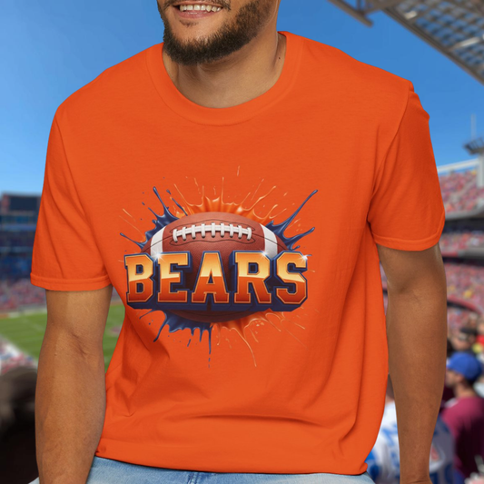Chicago Football Unisex T-Shirt, Chicago Team Tee, Football Gift for Chicago Fans, Game Day Shirt, Sports Fan Apparel, Football Tee