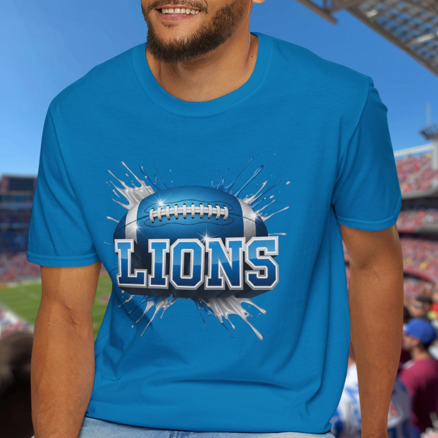 Detroit Football Unisex T-Shirt, Detroit Team Tee, Football Gift for Detroit Fans, Game Day Shirt, Sports Fan Apparel, Football Tee