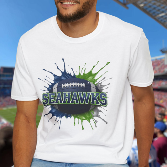 Seattle Football Unisex T-Shirt, Seattle Team Tee, Football Gift for Seattle Fans, Game Day Shirt, Sports Fan Apparel Football