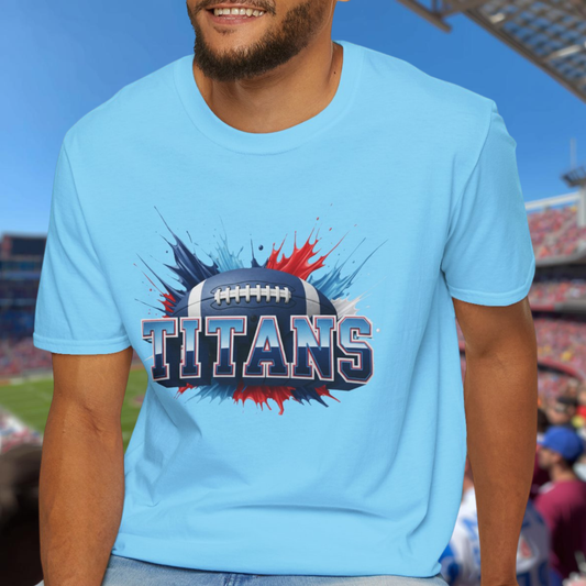 Tennessee Football Unisex T-Shirt, Tennessee Team Tee, Football Gift for Tennessee Fans, Game Day Shirt, Sports Fan Football Apparel