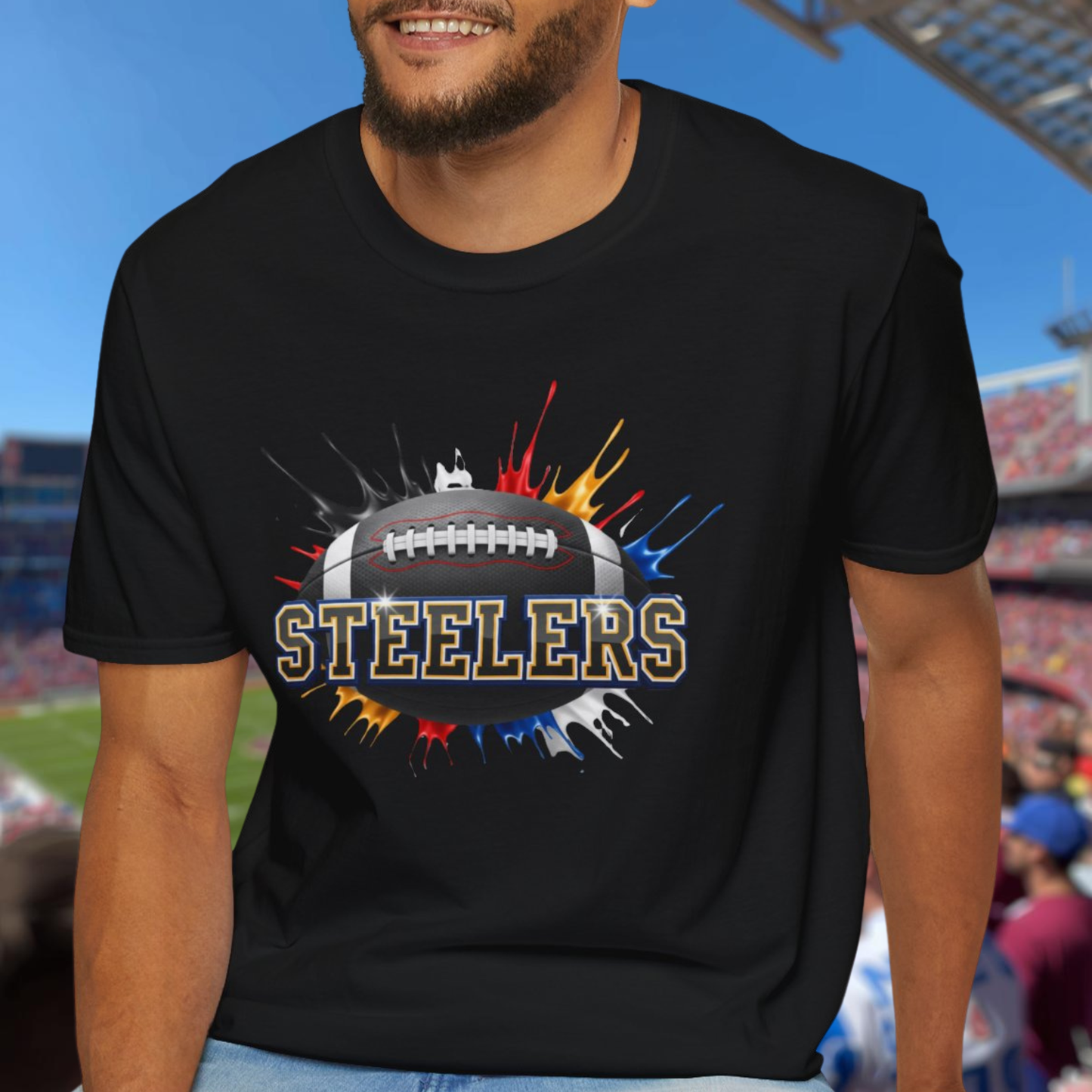 Pittsburgh Football Unisex T-Shirt, Pittsburgh Team Tee, Football Gift for Pittsburgh Fans, Game Day Shirt, Sports Fan Football Apparel