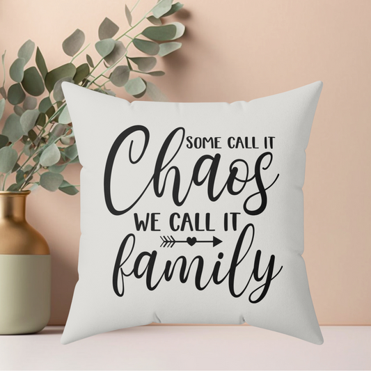 Family Quote Pillow, Faux Suede Throw Cushion for Home Decor, Gift for friends and family, Living Room Accent, Couch Pillow