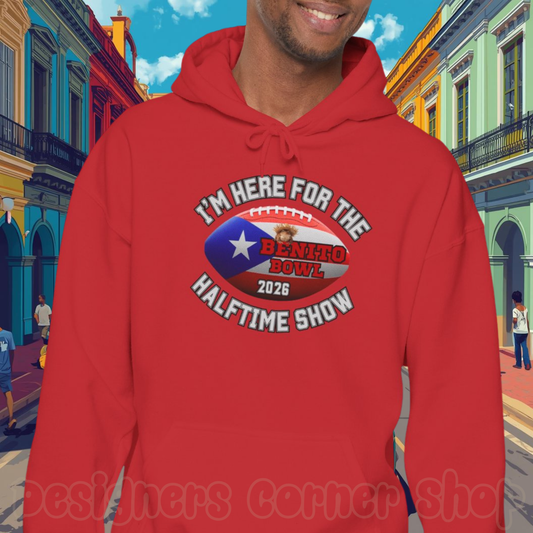 Benito Bowl Halftime Shirt 2026 Hoodie, Benito Bowl Hooded Sweatshirt, Football Fan Gift, Puerto Rico Heritage Hoodie, Boriqua Pride Gift