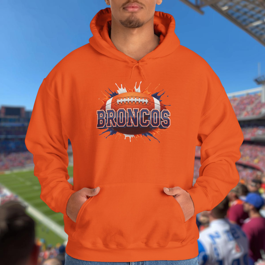 Denver Football Hoodie, Denver Team Hoodie, Football Gift for Denver Fans, Game Day Sports Fan Apparel, Football Fan Gift