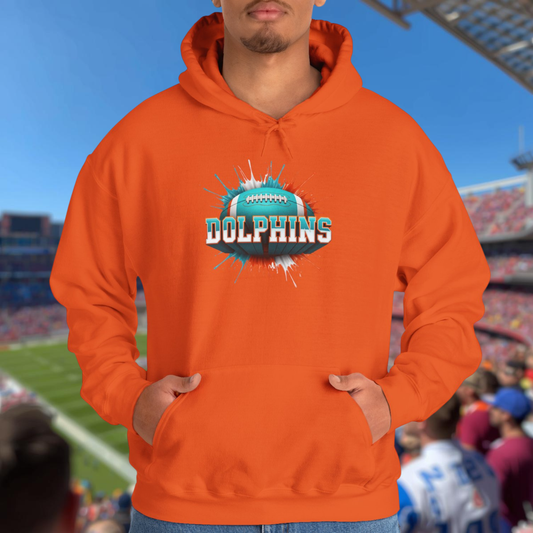 Miami Football Hoodie, Miami Team Hoodie, Football Gift for Miami Fans, Game Day Sports Fan Apparel, Football Fan Gift