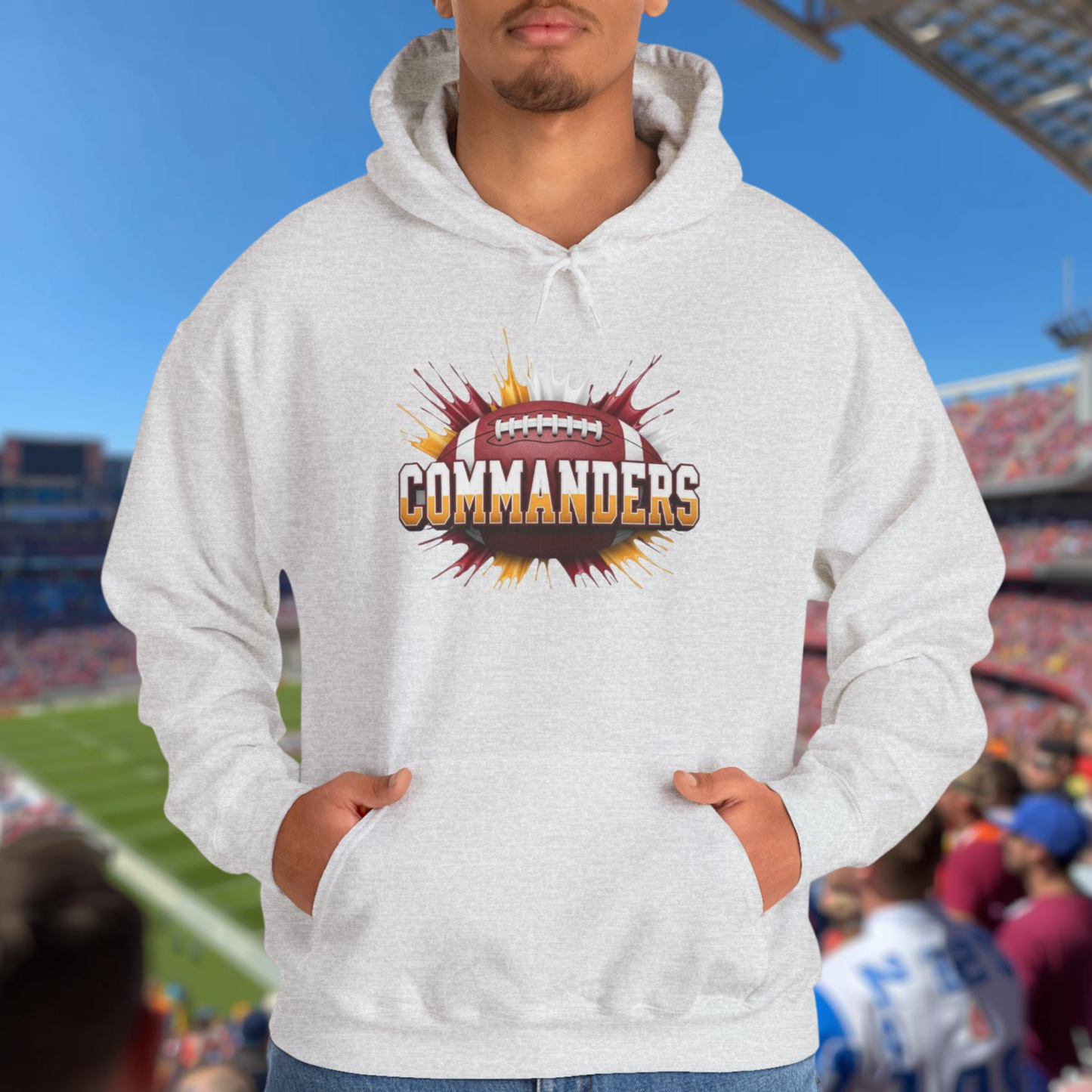Washington Football Hoodie, Washington Team Hoodie, Football Gift for Washington Fans, Game Day Sports Fan Apparel Gift
