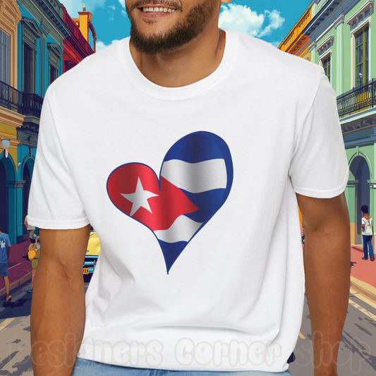 Cuba in my Heart T-Shirt, Cuba Shirt, Cuban Gift, Cuban Flag Shirt, Cubano Shirt, Cuban Flag shirt, Mother's Day Gift, Father's Day Gift