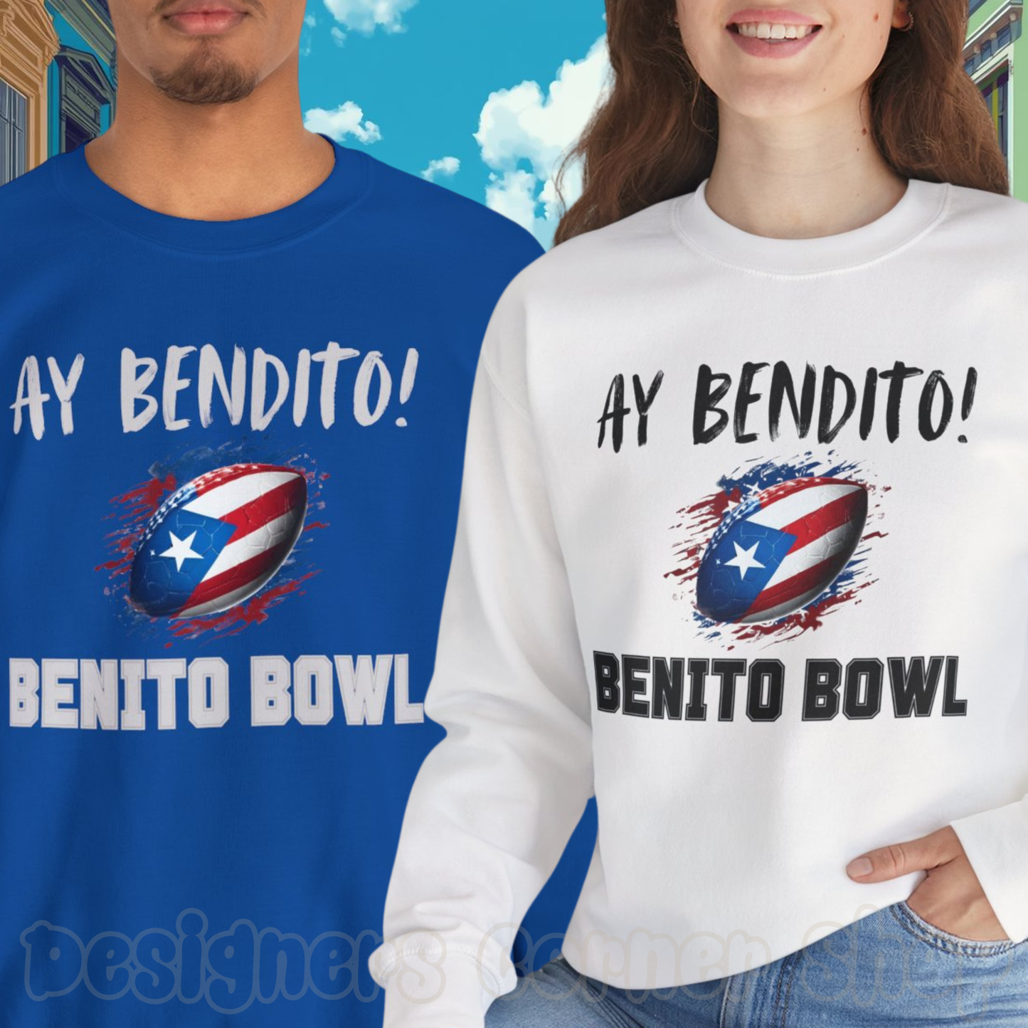 Ay Bendito! Benito Bowl Sweatshirt, Halftime Benito Shirt, Football Fan Gift, Benito Sweatshirt, Puerto Rico Heritage Boriqua Pride Gift
