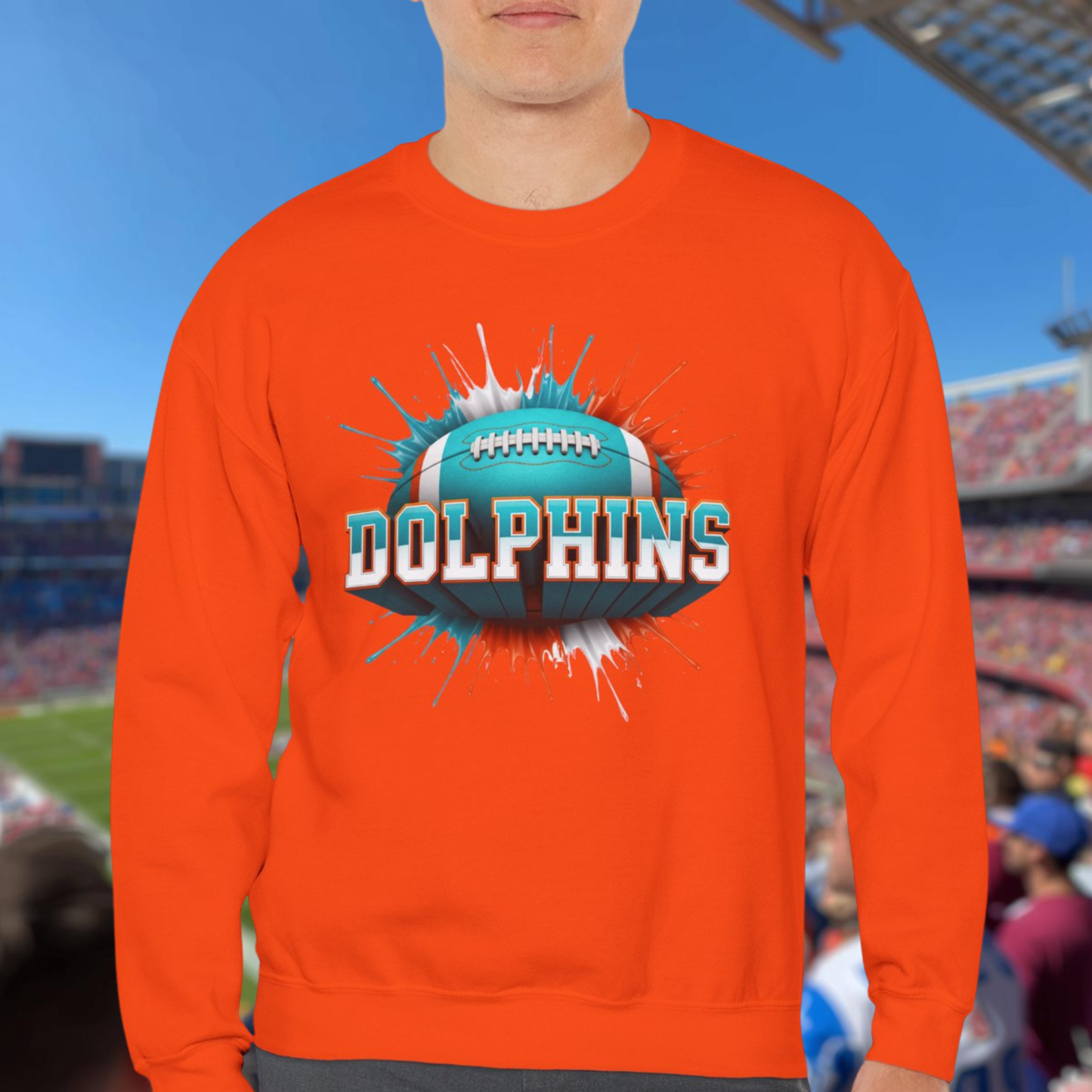 Miami Football Sweatshirt, Miami Team Sweatshirt, Football Gift for Miami Fans, Game Day Sports Fan Football Apparel