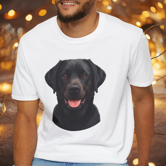 Labrador Retriever Dog Portrait Shirt – Black Lab Dog Lover Gift, Cute Dog Mom Tee, Dog Dad Shirt, Pet Breed Apparel