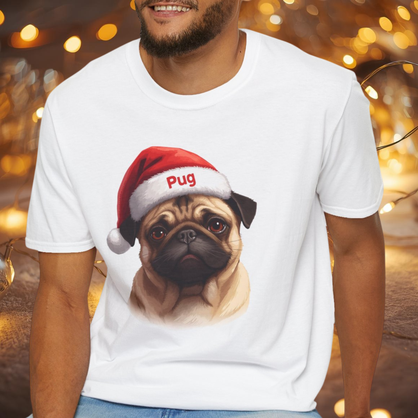 Pug Dog Portrait Shirt – Pug Dog Lover Gift, Cute Dog Mom Tee, Dog Dad Shirt, Pet Breed Apparel