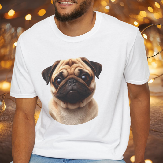 Pug Dog Portrait Shirt – Pug Dog Lover Gift, Cute Dog Mom Tee, Dog Dad Shirt, Pet Breed Apparel