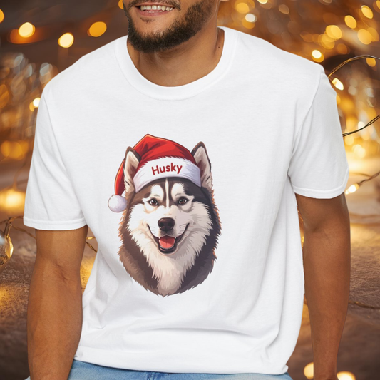 Siberian Husky Dog Portrait Shirt – Husky Dog Lover Gift, Cute Dog Mom Tee, Dog Dad Shirt, Pet Breed Apparel