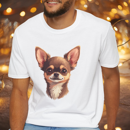Chihuahua Dog Portrait Shirt – Chihuahua Dog Lover Gift, Cute Dog Mom Tee, Dog Dad Shirt, Pet Breed Apparel