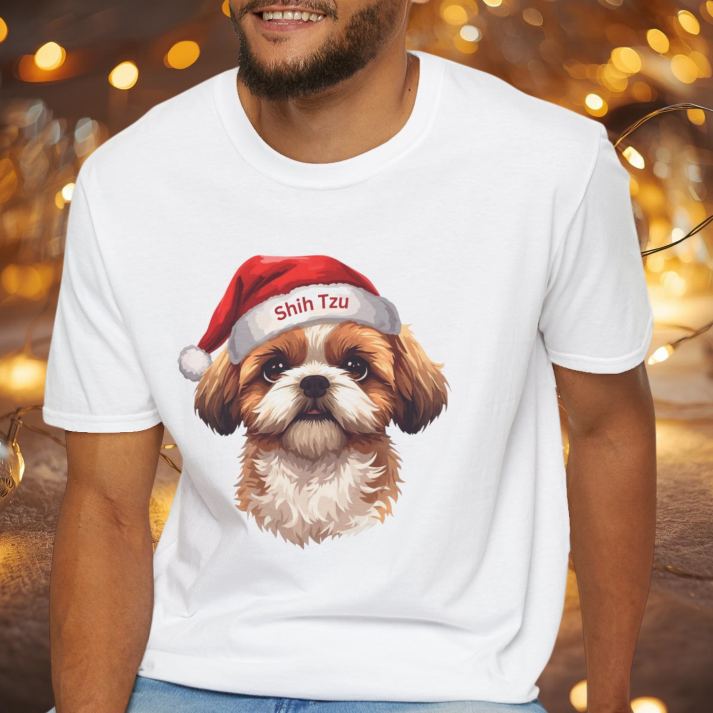 Shih Tzu Dog Portrait Shirt – Shih Tzu Dog Lover Gift, Cute Dog Mom Tee, Dog Dad Shirt, Pet Breed Apparel