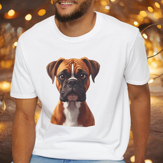 Boxer Dog Portrait Shirt – Boxer Dog Lover Gift, Cute Dog Mom Tee, Dog Dad Shirt, Pet Breed Apparel
