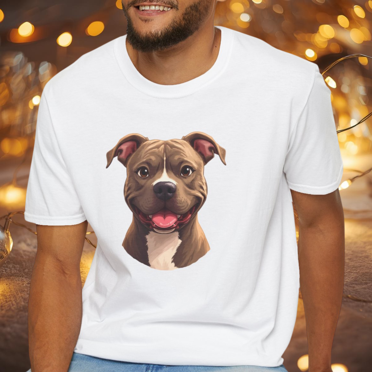 Pit Bull Terrier Dog Portrait Shirt – Pitbull Dog Lover Gift, Cute Dog Mom Tee, Dog Dad Shirt, Pet Breed Apparel