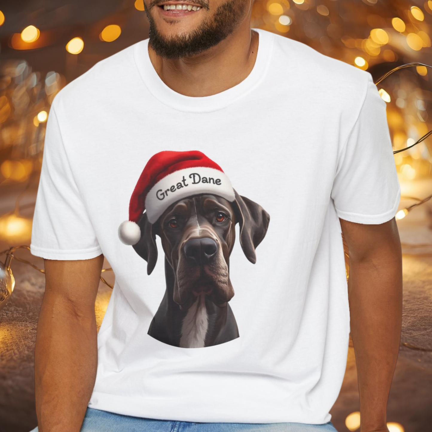 Great Dane Dog Portrait Shirt – Great Dane Dog Lover Gift, Cute Dog Mom Tee, Dog Dad Shirt, Pet Breed Apparel