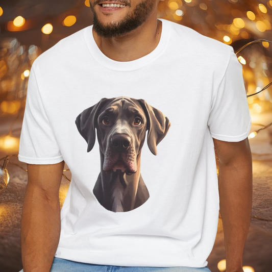 Great Dane Dog Portrait Shirt – Great Dane Dog Lover Gift, Cute Dog Mom Tee, Dog Dad Shirt, Pet Breed Apparel