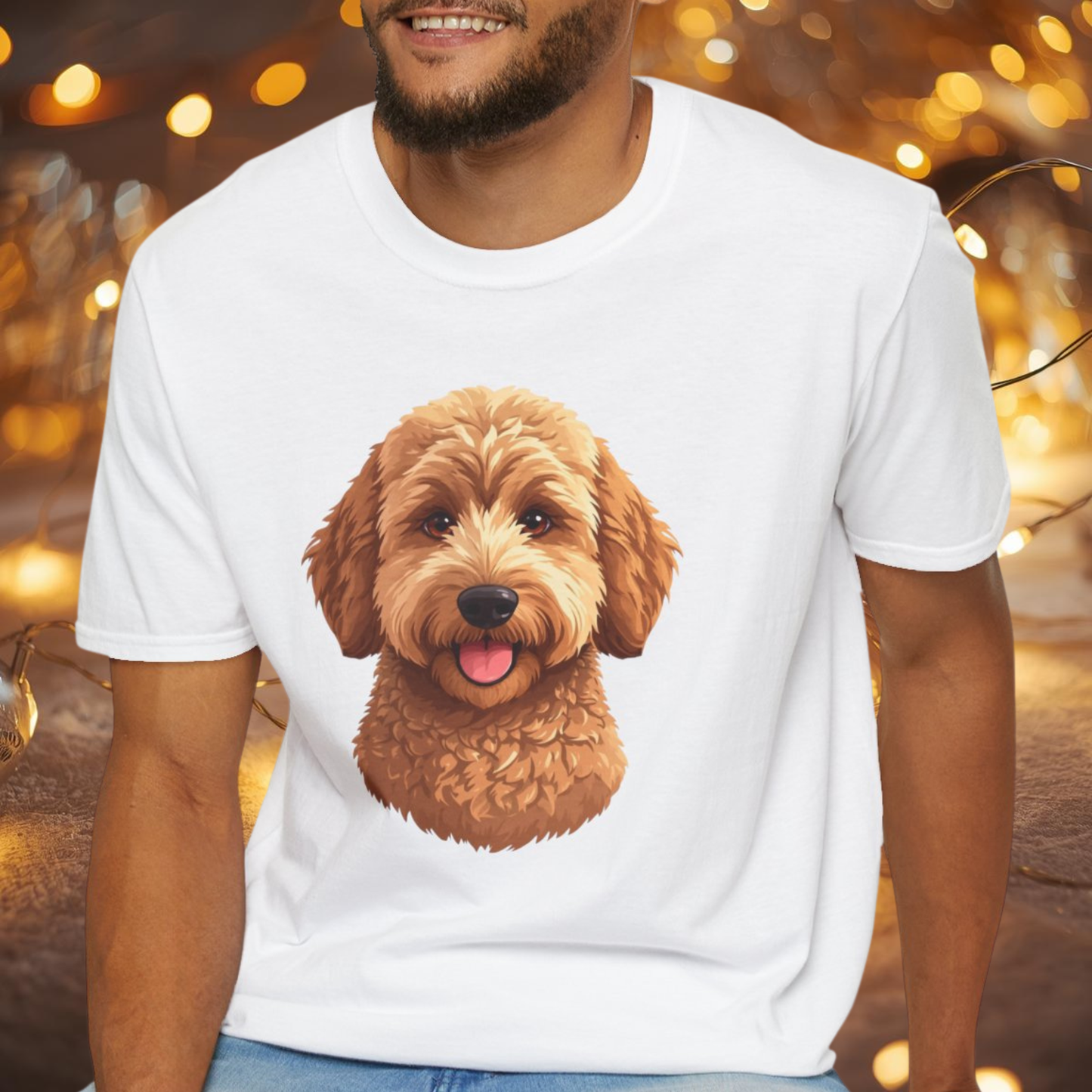 Goldendoodle Dog Portrait Shirt – Goldendoodle Dog Lover Gift, Cute Dog Mom Tee, Dog Dad Shirt, Pet Breed Apparel