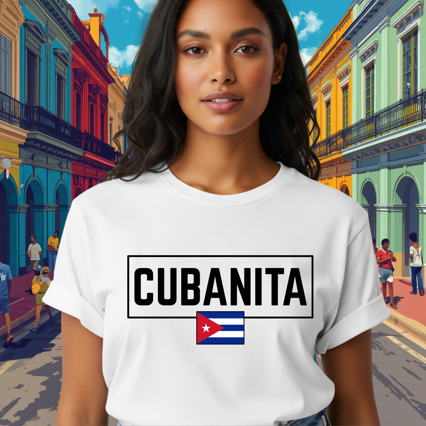 CUBANITA T-Shirt – Cuban Flag Shirt for Women, Latina Pride Tee, Cuba Heritage Top, Cuban Culture Graphic Tee