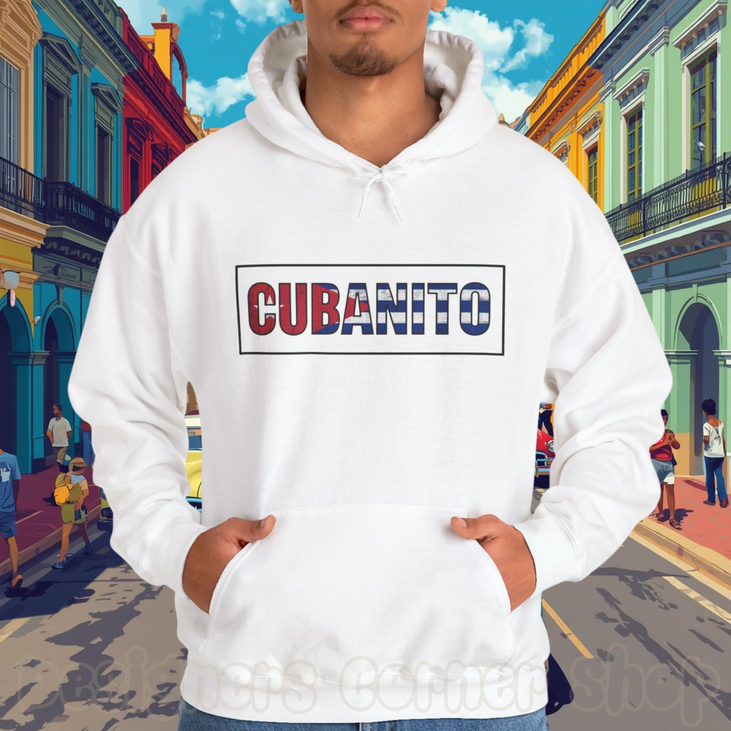CUBANITO Hoodie – Cuban Flag Hoodie for Men, Latino Pride Hoodie, Cuba Heritage Top, Cuban Culture Graphic Hoodie