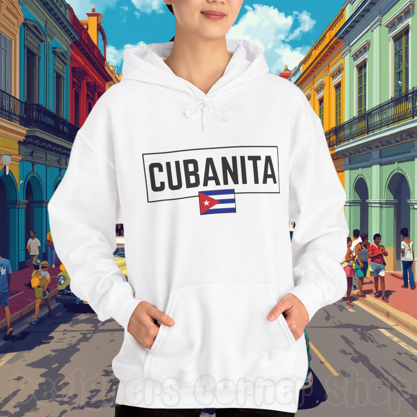 CUBANITA Hoodie – Cuban Flag Hoodie for Women, Latina Pride Hoodie, Cuba Heritage Top, Cuban Culture Graphic Hoodie