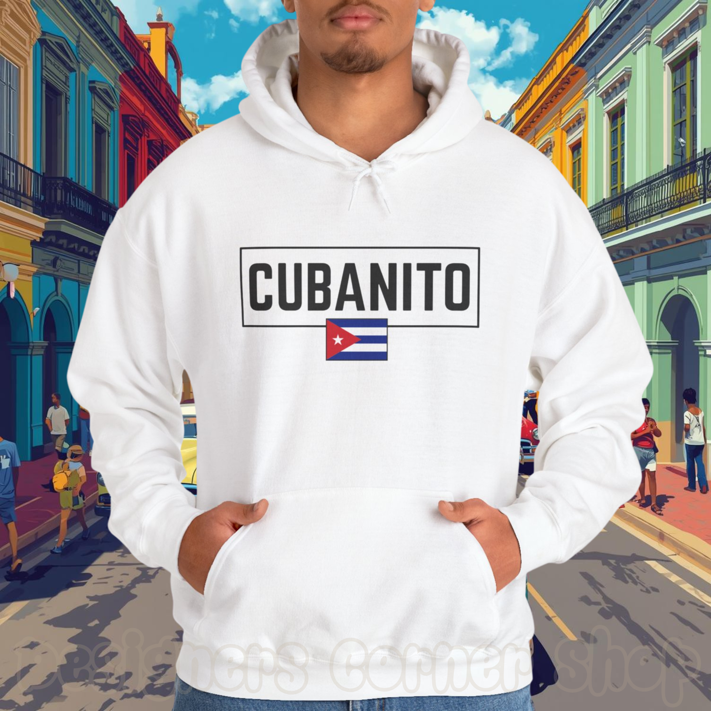 CUBANITO Hoodie – Cuban Flag Hoodie for Men, Latino Pride Hoodie, Cuba Heritage Top, Cuban Culture Graphic Hoodie