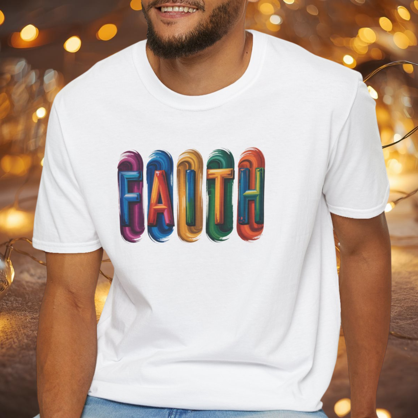 FAITH T-Shirt – Inspirational Christian Shirt for Men & Women, Colorful Faith Graphic Tee, Motivational Religious Apparel