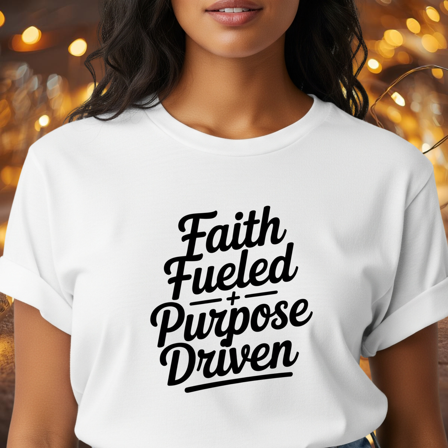 Faith Fueled Purpose Driven T-Shirt – Inspirational Christian Shirt, Motivational Faith Tee for Women & Men