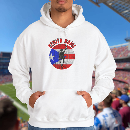 Benito Bowl 2/8/26 Puerto Rico Heritage Hoodie, Boricua Pride Football Fan gift