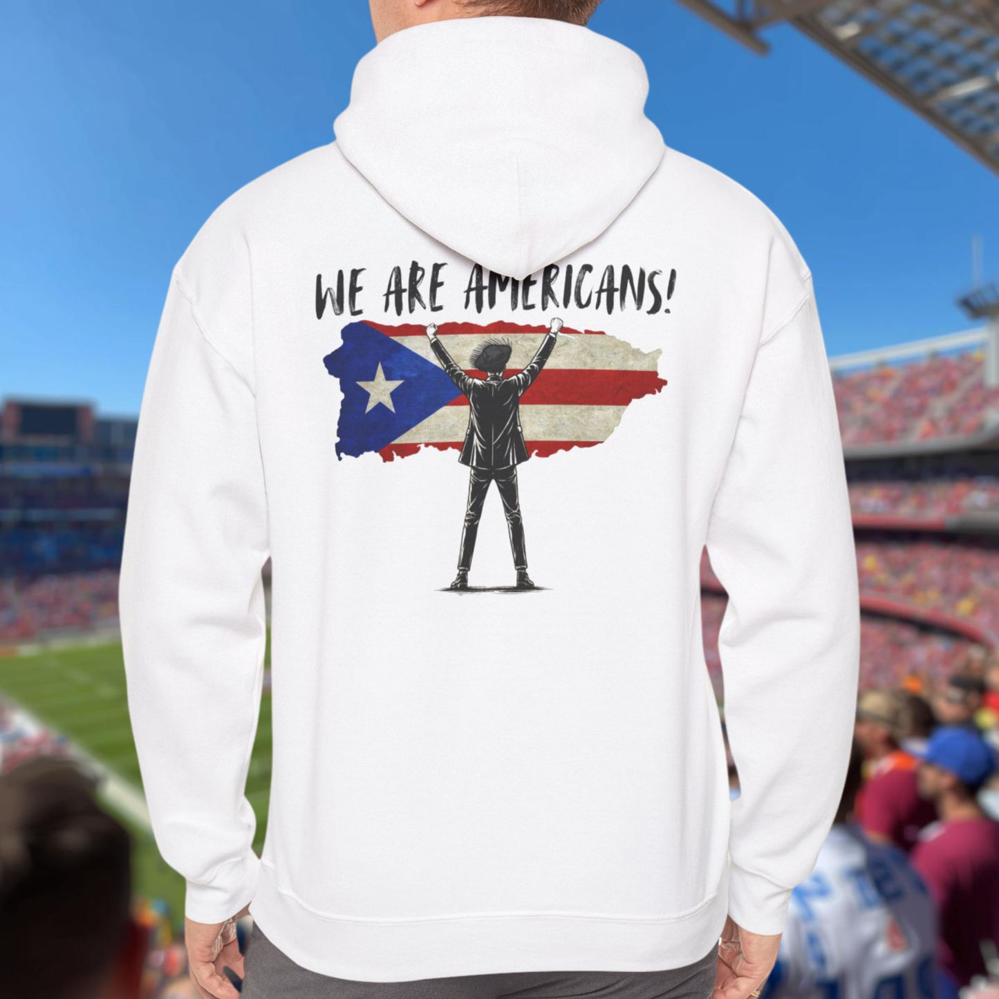 Benito Hoodie We are Americans , Benito Bowl, Football Fan Gift, Puerto Rico Boricua Heritage Culture Pride Hoodie
