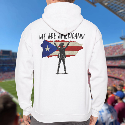 Benito Hoodie We are Americans , Benito Bowl, Football Fan Gift, Puerto Rico Boricua Heritage Culture Pride Hoodie