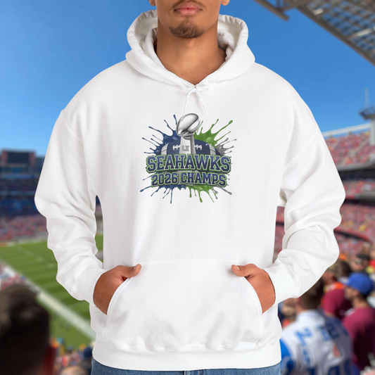 Seahawks 2026 Champions Hoodie – Seahawks Football 12s Fan Hoodie, 2026 football Champs, Football Gift
