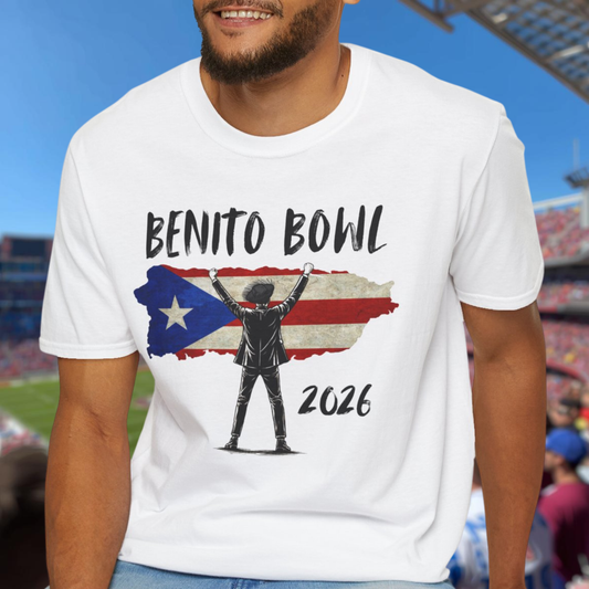 Benito Bowl 2026 PR Flag, Benito Bowl T-Shirt, Football Fan Gift, Puerto Rico Boricua Heritage Culture Pride Tee