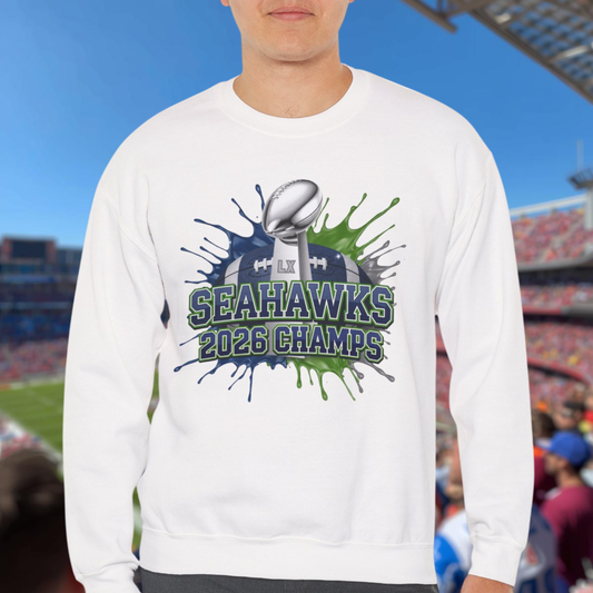 Seahawks 2026 Champions Sweatshirt, Seahawks Football  Fan, 2026 football Champs, Team Victory Sweatshirt