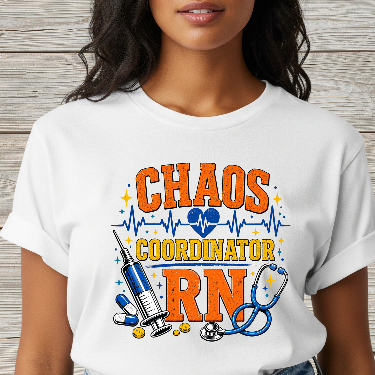 Chaos Coordinator RN Shirt – Funny Nurse Shirt – Nurse Life Tee – Medical Humor Gift for Nurses, RN LPN CNA Nursing Shirt