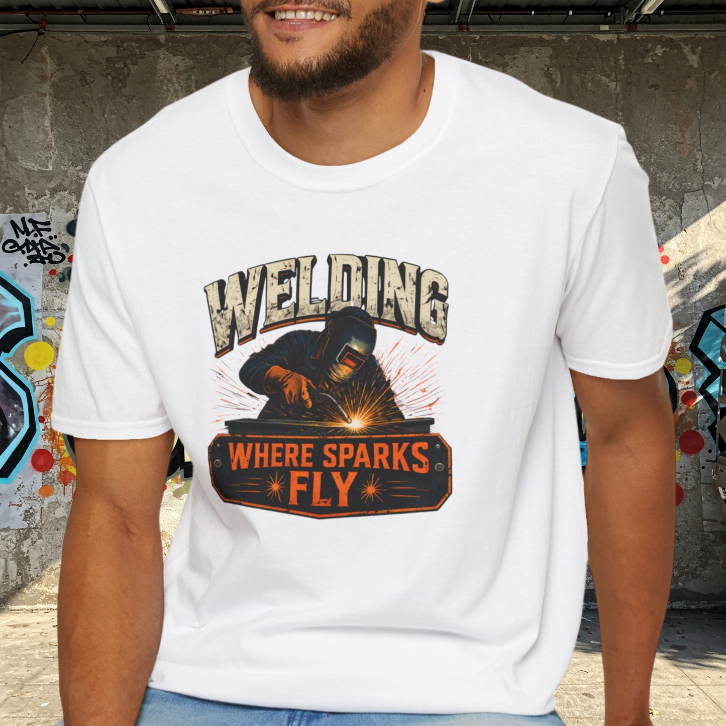 Welding Where Sparks Fly Shirt, Funny Welder T Shirt Gift, Welding Graphic Tee, Metal Worker Shirt, Blue Collar Tee