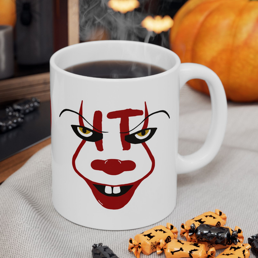 IT Horror Movie Villain Pennywise Mug - Perfect for Halloween, Horror Lovers, Coffee Lovers, Spooky Gifts, Unique Home Decor, 11oz 15oz