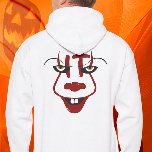 Pennywise IT Unisex Hoodie for Halloween, Scary Clown Pullover, Horror Movie Sweatshirt, Halloween Costume Hoodie, Creepy Clown Jumper
